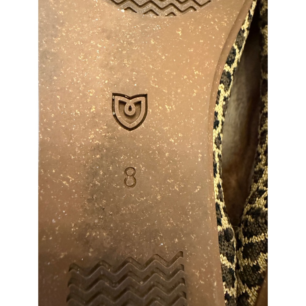 Rothy's The Flat Wildcat Leopard Print Cap Toe Ballet Flats Shoes Womens 8 - Picture 4 of 6
